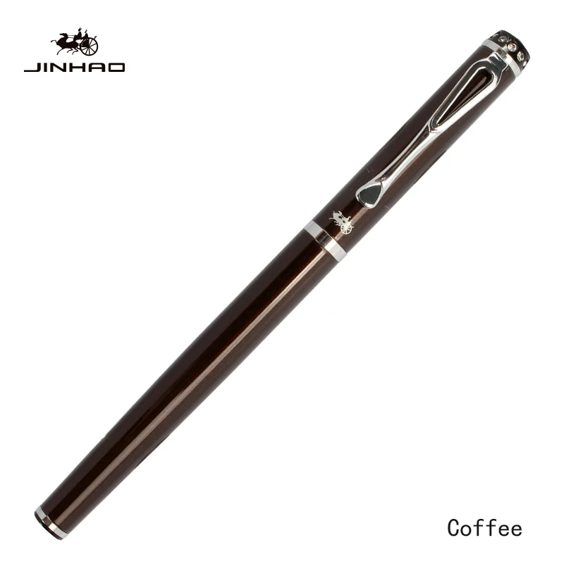 Jinhao 301 чернильная ручка супер тонкий наконечник 0,5 мм металлический роскошный шлейф каллиграфическая самопишущая ручка высокого качества Студенческая авторучка