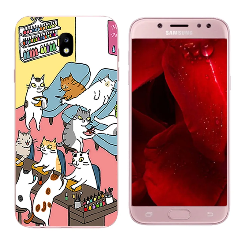 Чехол для Samsung Galaxy J5 2017 J530 Pine с принтом в виде ракушки чехлы телефонов J530F чехол из