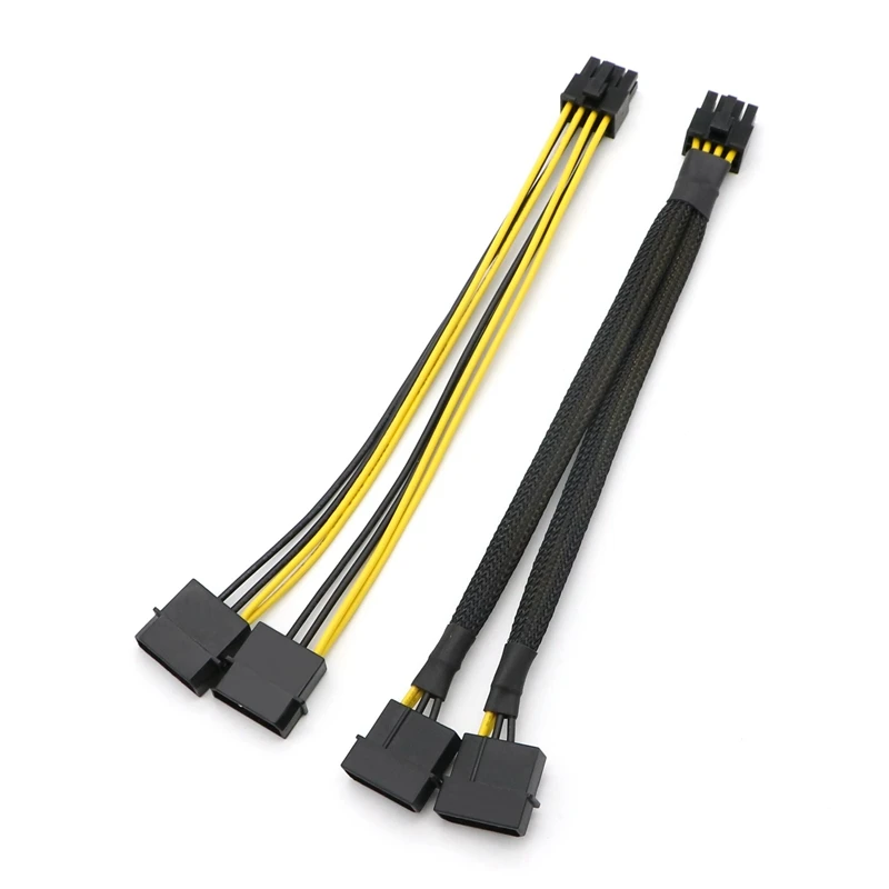 20 см двойной IDE Molex 4Pin к CPU/ ATX 8Pin кабель адаптера питания.|Компьютерные кабели и