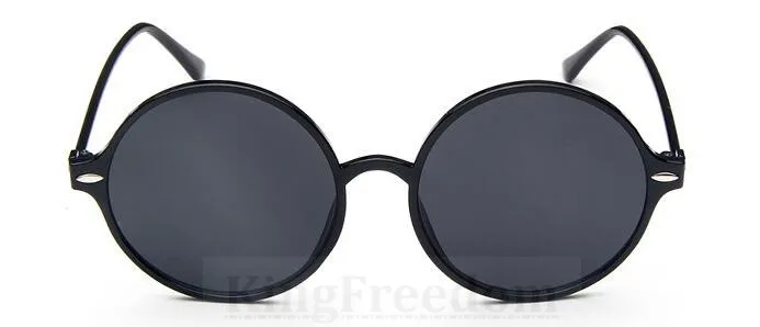 Винтажные Круглые Солнцезащитные очки 80 х годов 55 мм черная оправа для очков