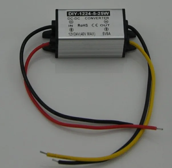 

12V24V(6.5V-40V) Step Down 5V 5A 25W DC-DC Converter Buck Module Car Power Converter Supply Adapter Voltage Regulator Waterproof