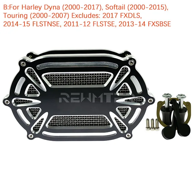 B Мотоцикл воздушный фильтр красный воздушный фильтр элемент для Harley Touring Road King Street Glide FLHX FLTRX Sportster Dyna Softail - Цвет: B