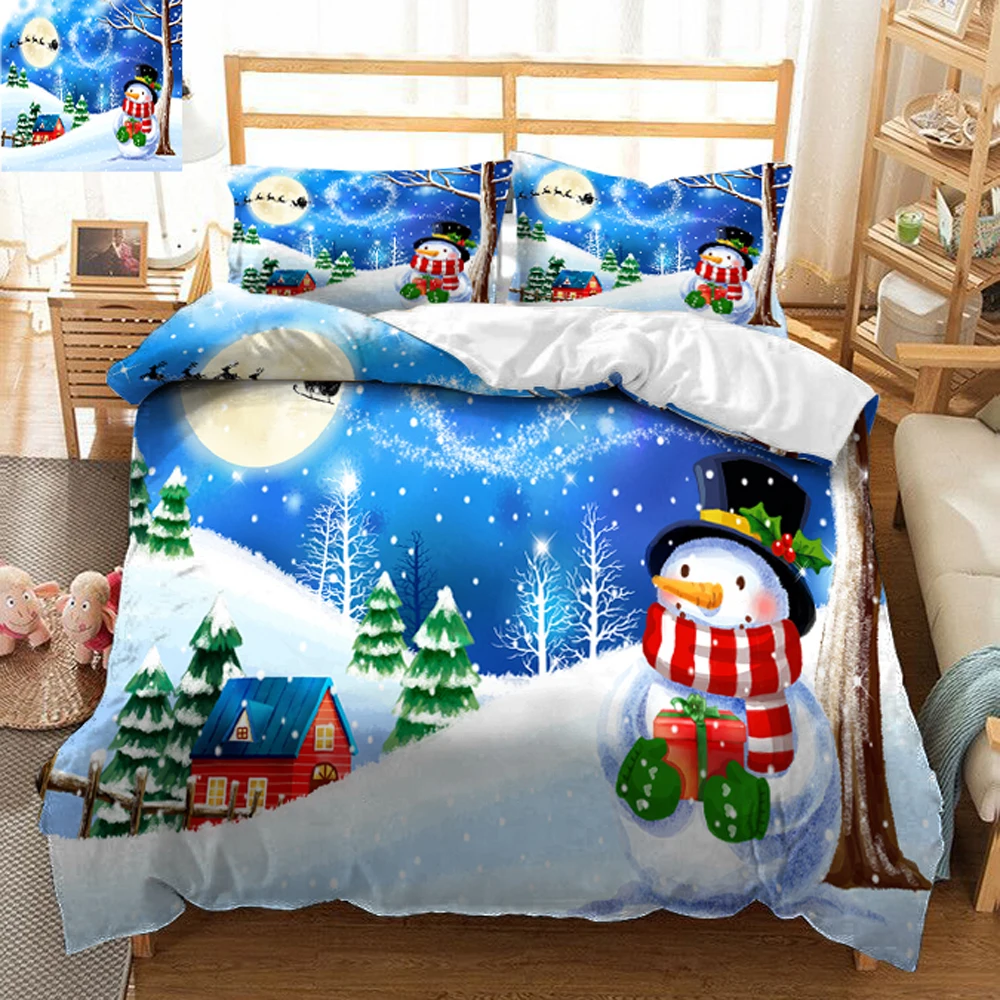 

queen size bed sheets set christmas tree decorate 3D bedding set bedsheet Duvet Pillowcase Twin Full Bed Linen California king