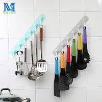 multifunction kitchen storage hook holder 6 hooks wall door holder hanger rack for spoon scoop bathroom kitchen organizer