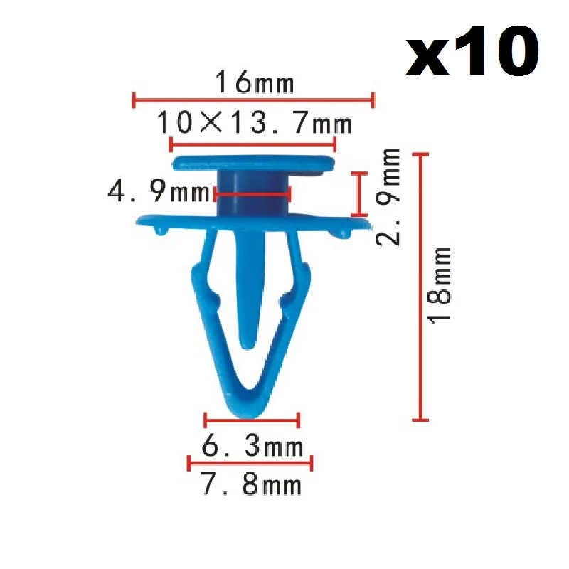 

10x Nylon For Honda Water-resiting buckle / clip