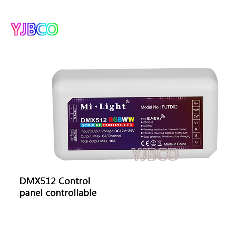 Miboxer 2 4G RF беспроводной FUTD02 Mi освещение RGBWW/CW полоса DMX512 контроллер RGB + CCT панель