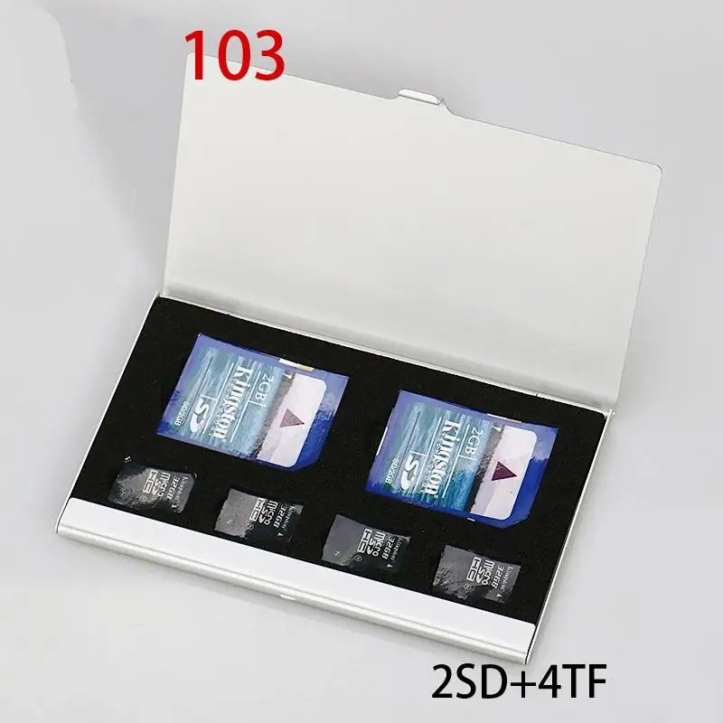 10 видов алюминиевый Портативный SIM Micro Pin SIM карта Nanocard карта памяти TF карта SDcard Коробка Для Хранения Чехол защитный держатель Серебряный