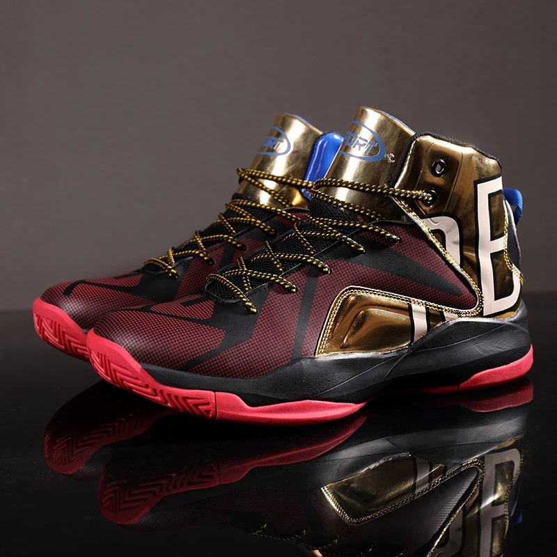 Gold Высокое качество Мужские Baaketball Обувь Zapatillas Basquetball Hombre уличные удобные баскетбольные ботинки мужские кроссовки спортивная обувь - Цвет: Gold