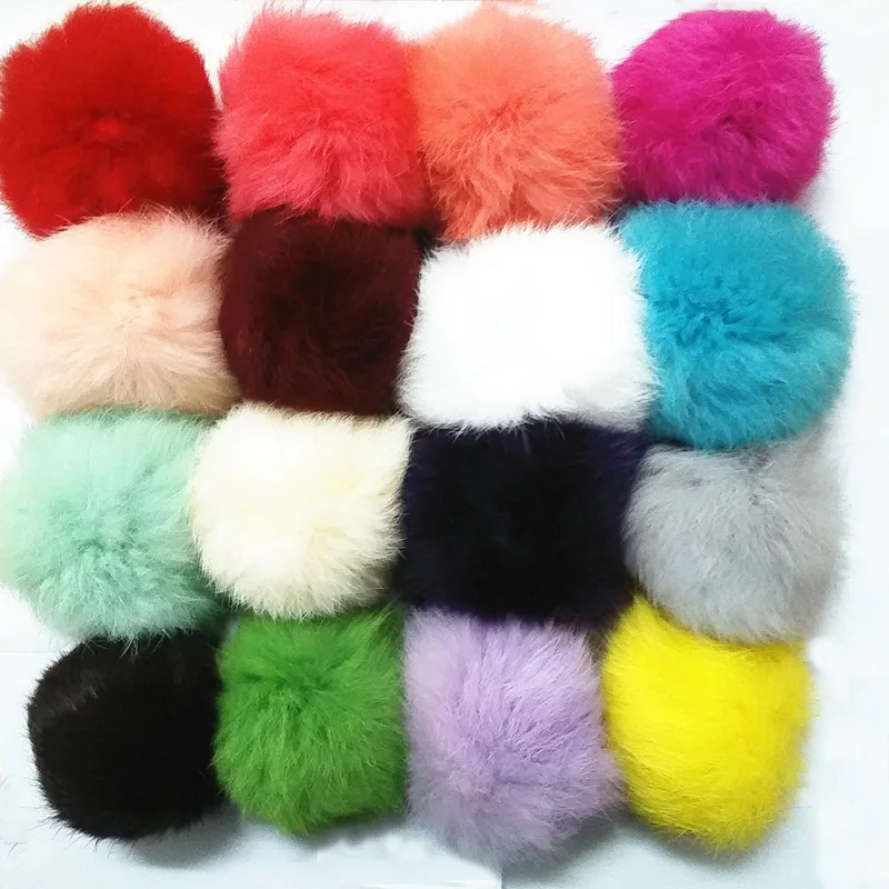 15 видов цветов милые из натуральной кожи с кроличьим меховой шарик плюшевый