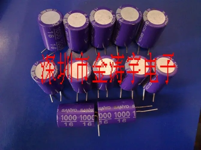 Оригинальный новый 100% 16V1000UF DIP твердотельный конденсатор Фиолетовый Кожа 16SA1000M