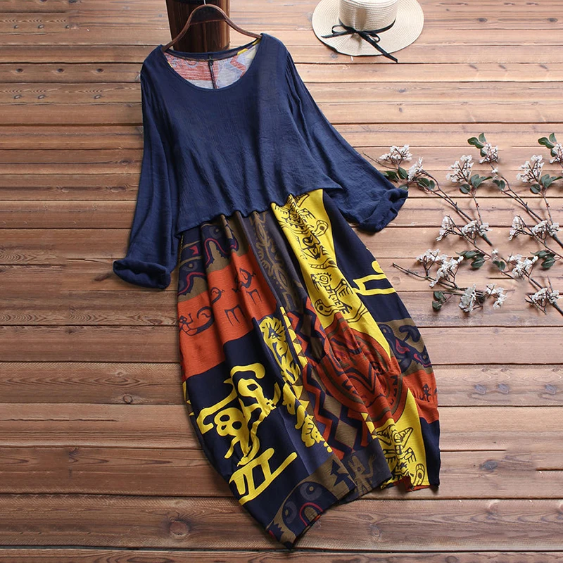 Женский богемный свободный однотонный комплект из 2 предметов с длинными