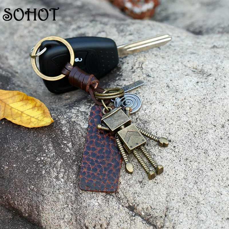 SOHOT модный винтажный брелок-робот в стиле рок подвеска для сумок брелок ключей
