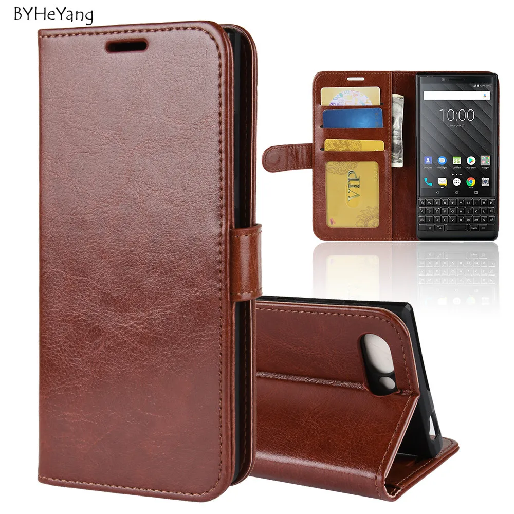 BYHeYang для Fundas BlackBerry KEY2 чехол 4 5 дюймов искусственная кожа телефон флип ключ 2 два