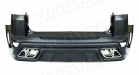 car pp material body kits rear bumper lip diffuser with exhaust muffer tips for land rover range rover sport rrs 2014 2015 2016