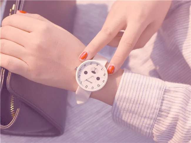 Ulzzang, модные брендовые Детские часы с милым медведем из мультфильма, удобные силиконовые детские кварцевые часы, простые наручные часы для девочек
