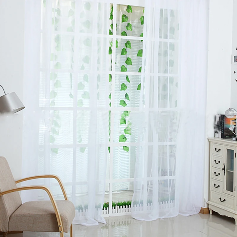 Hoomall 200x100 см 1 шт. занавески для окна сплошные цветные комнаты Тюль отвесная ткань