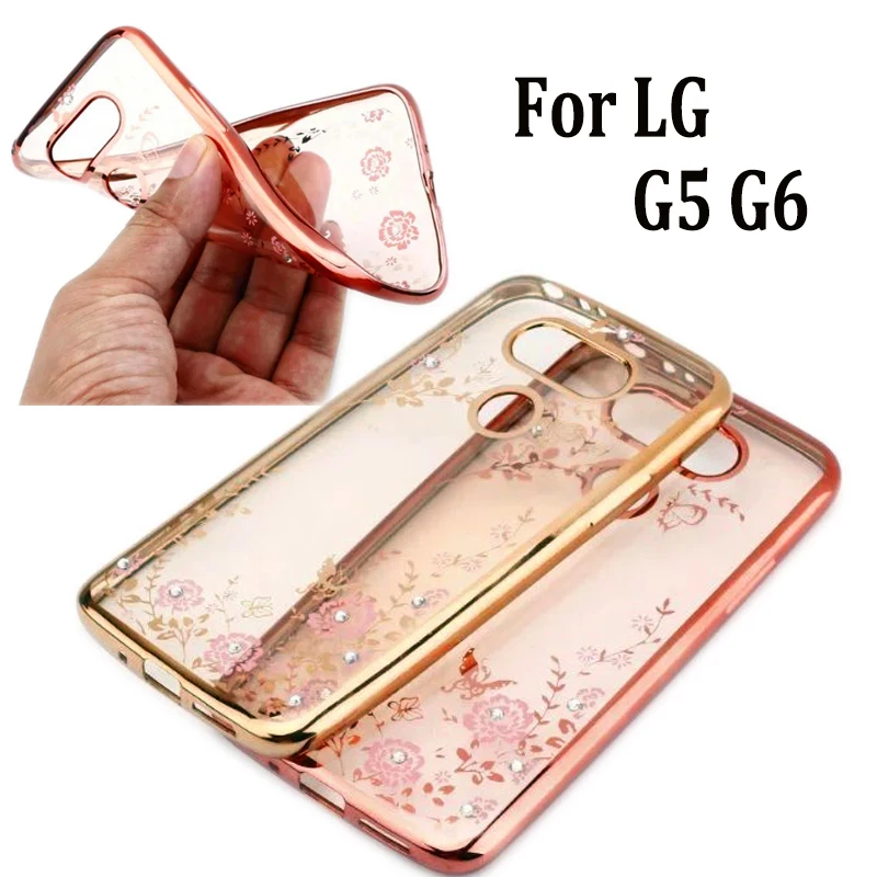 Чехол для LG G5 G 5 SE H850 H840 H845/LG G6 6 H870 7 &quotSecret Garden Plating Frame Case Diamond Glitter Thin Back Cover |