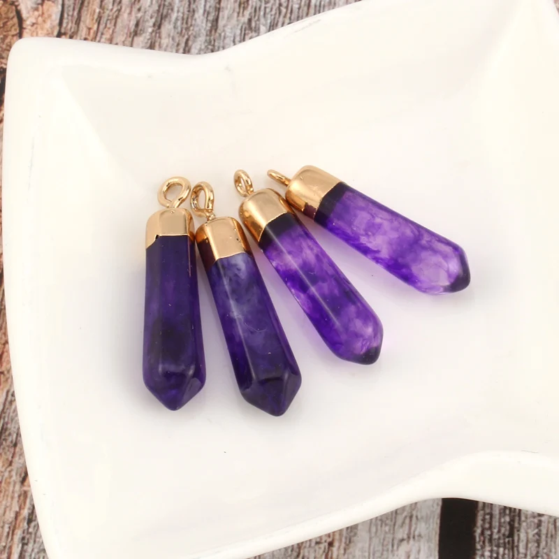 

2pcs Unique Purple Waterdrop Resin Pendant Finding Diy Making Keychain Necklace Choker Ear Studs Charms Jewelry Accessories F93