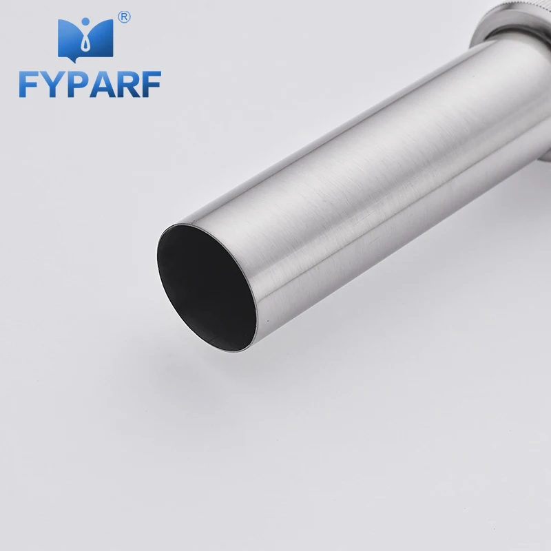 FYPARF Никель матовый Слива Раковина Pop Up отходов тщеславие сосуд Раковина Drain без/с переливом латунь Ванная комната раковина пробка