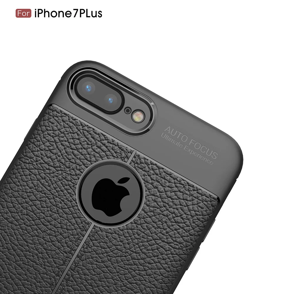 Кожаный ТПУ мягкий чехол для iphone X 7/8plus 6/6s plus 5S SE противоударный телефона полное