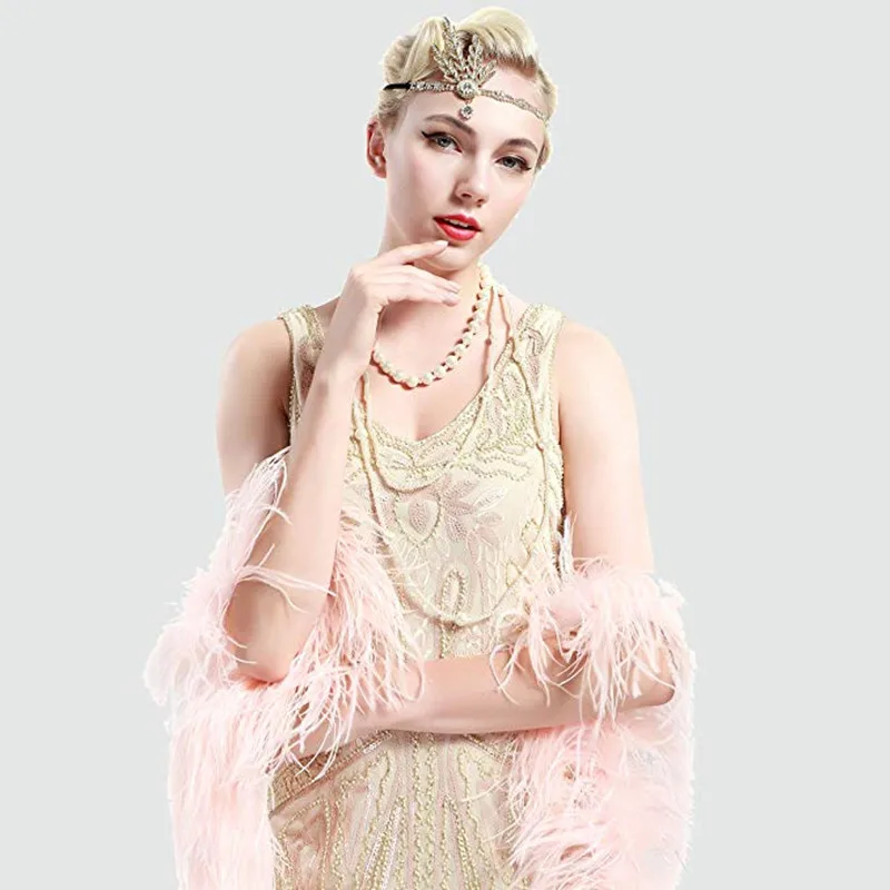 Повязка на голову женская в стиле арт-деко стиль Великий Гэтсби медальон с