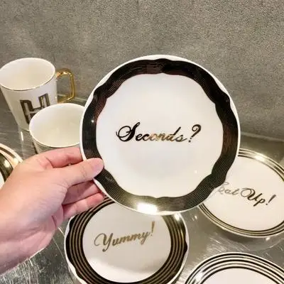 Креативные буквы R/A/B/C/D чашки костяного фарфора кофейная керамическая фарфоровая чашка для завтрака блюдце Collocate простая жизнь 1 шт - Цвет: X3