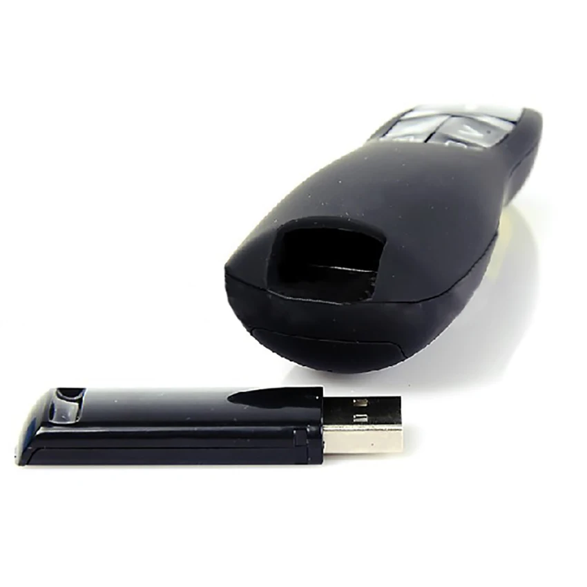RF 2 4 ГГц Лазерная флип ручка с красным светильник USB Мощность точки кликер на