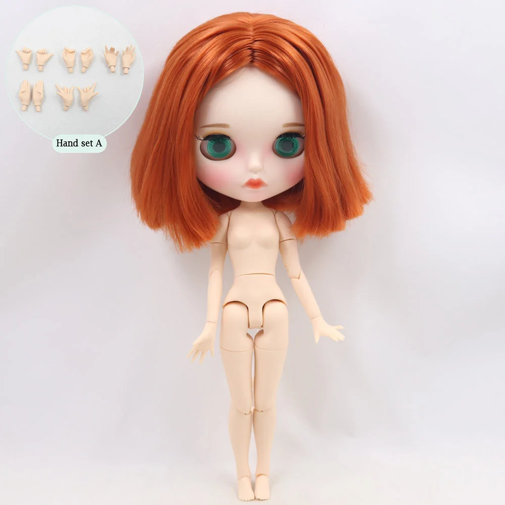 Ледяной обнаженный Blyth Кукла № BL232 красновато-каштановые волосы резные губы матовые индивидуальные лицо сустава тела 1/6 bjd - Цвет: like the picture