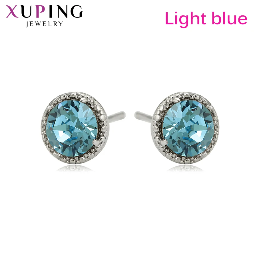 Xuping Модные Симпатичные серьги-гвоздики маленькие круглые кристаллы от Swarovski изысканные ювелирные изделия для женщин Рождественский подарок S143.7-97294