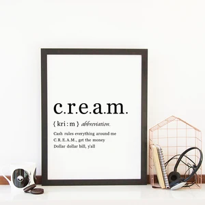 У Танг Клан рэп, Настенная картина с определением текста, плакат в стиле хип-хоп, Картина на холсте, черная и белая картина, Декор для дома