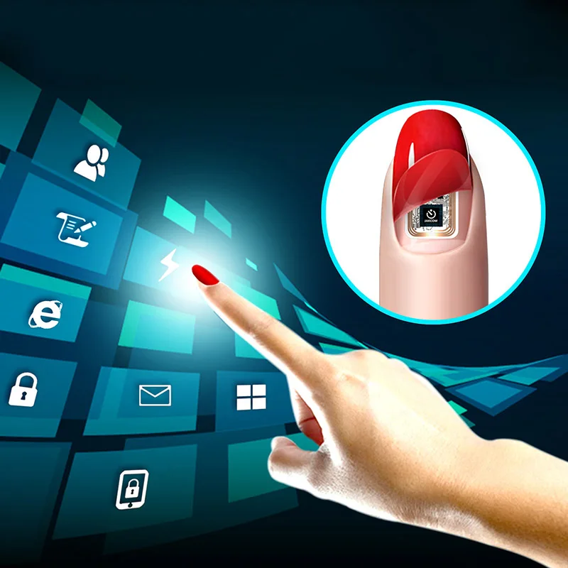 Горячая продажа носимые смарт наклейки для ногтей имитируют IC карты NFC