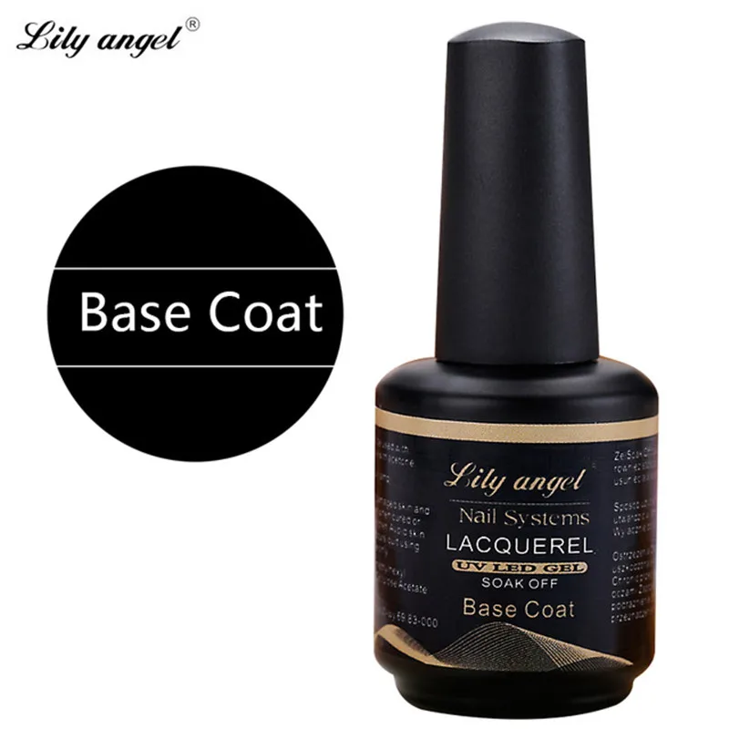 Base Coat Lily angel Гель-лак для ногтей замачиваемый УФ-лак 15 мл верхнее покрытие+ Базовое покрытие УФ-гель для ногтей праймер - Цвет: Base Coat