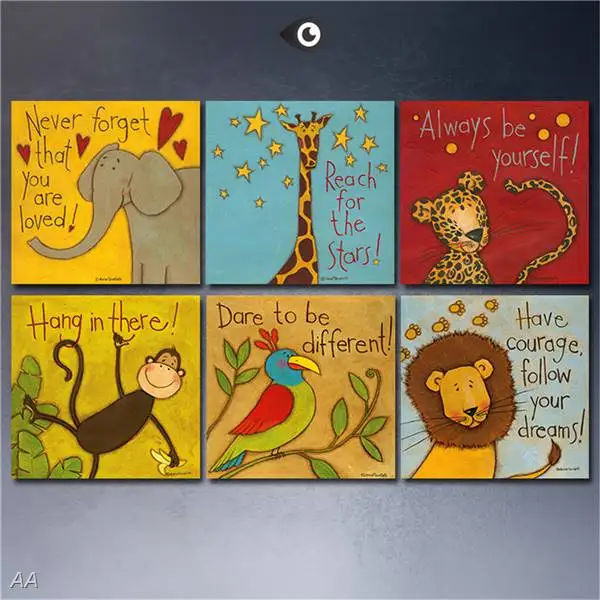 Набор состоит из 6 предметов холст для живописи маслом современный мультфильм