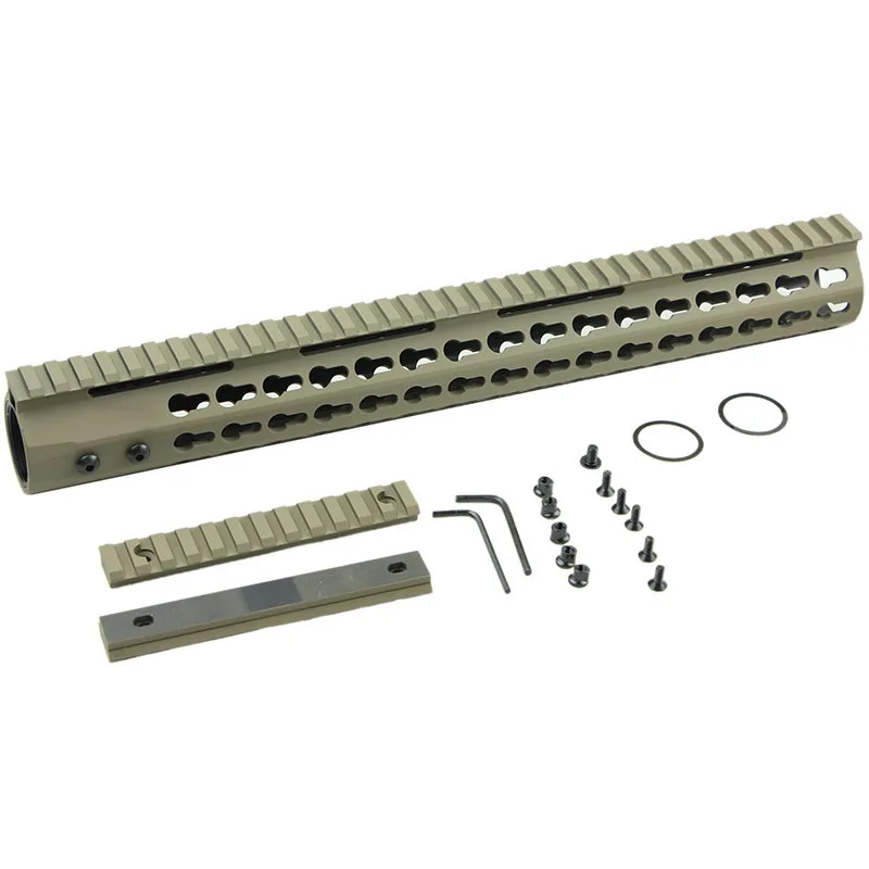 Funpowerland Keymod бесплатно поплавок винтовка стиль загара цвет 15 &quotдюймов Накладка