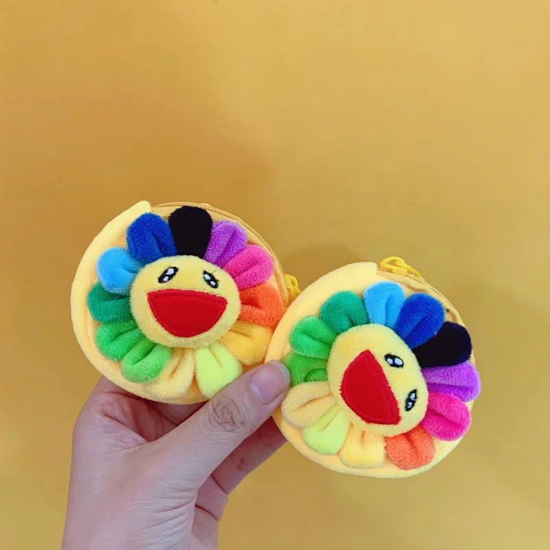 Милый мини-кошелек с радужным подсолнухом модные маленькие бумажники со