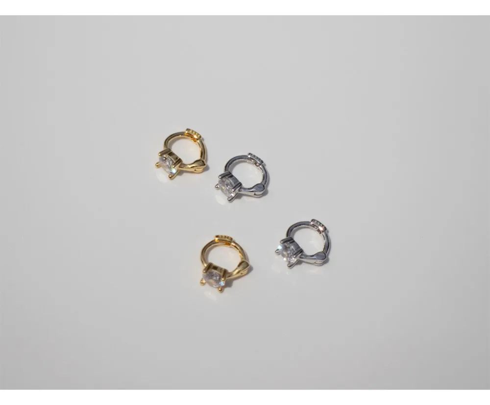 Серьги из стерлингового серебра 925 пробы, модные серьги из циркония, мини серьги с пряжкой, милые тренды, дикие мужские и женские серебряные ювелирные изделия для мальчиков и девочек