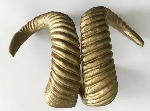 

Free shipping handmade gold color sheep horn for headband