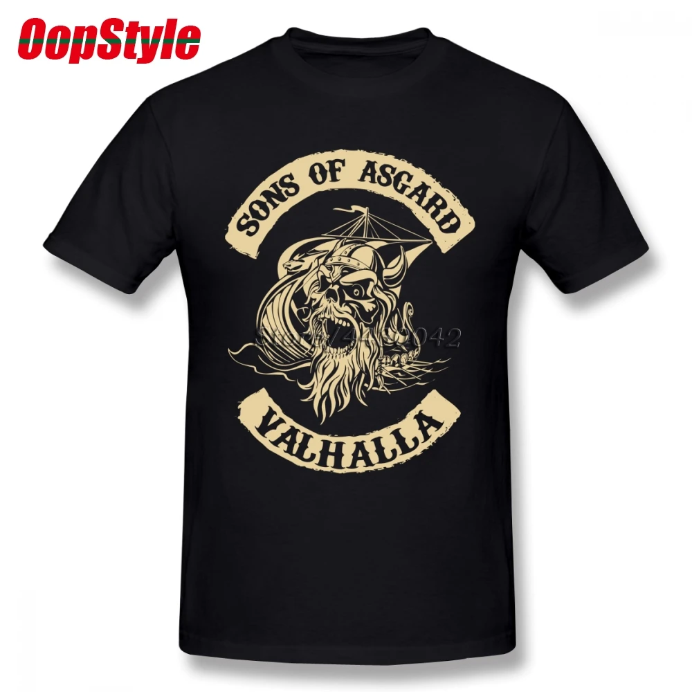 Мужская футболка с коротким рукавом Sons Of Asgard Vikings Valhalla Regnarok Прямая поставка из
