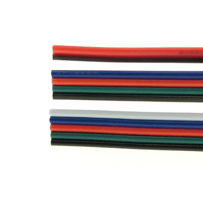 2pin 4pin 5pin 6pin провода аксессуары для освещения для одного цвета/RGB/RGBW светодиодные ленты подключения, 1 м/лот