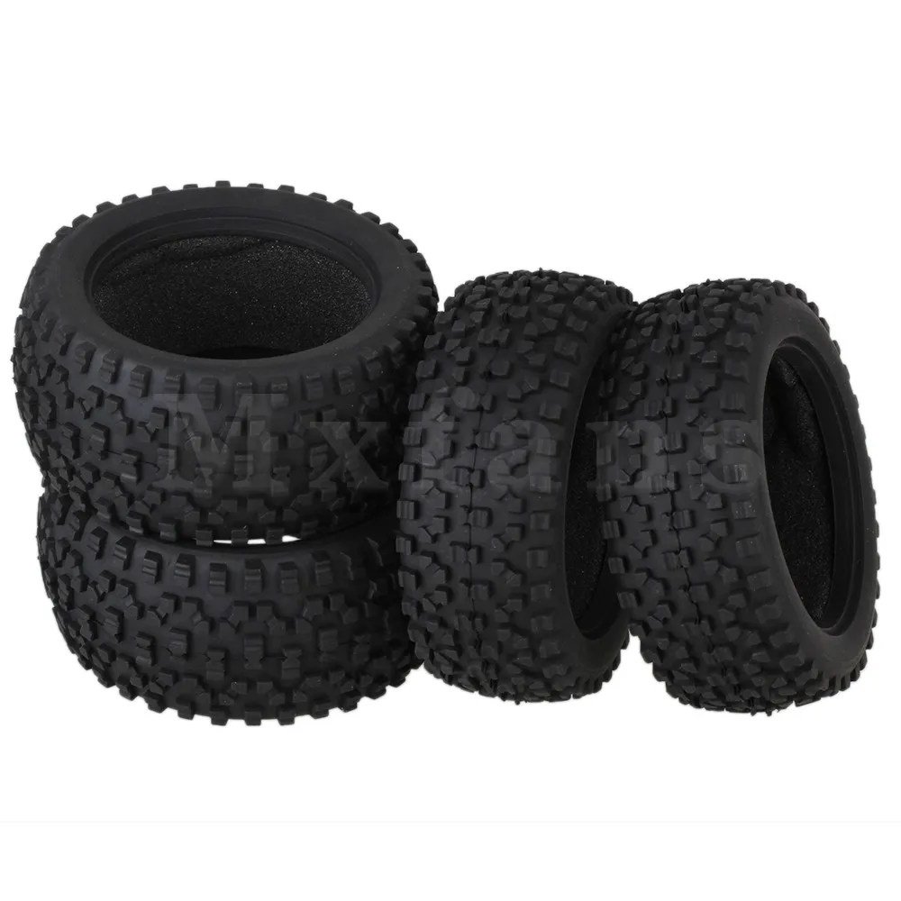 Mxfans 4 шт. 42 мм ширина RC 1:10 бездорожье губка внутри резиновая шина черного цвета|rubber