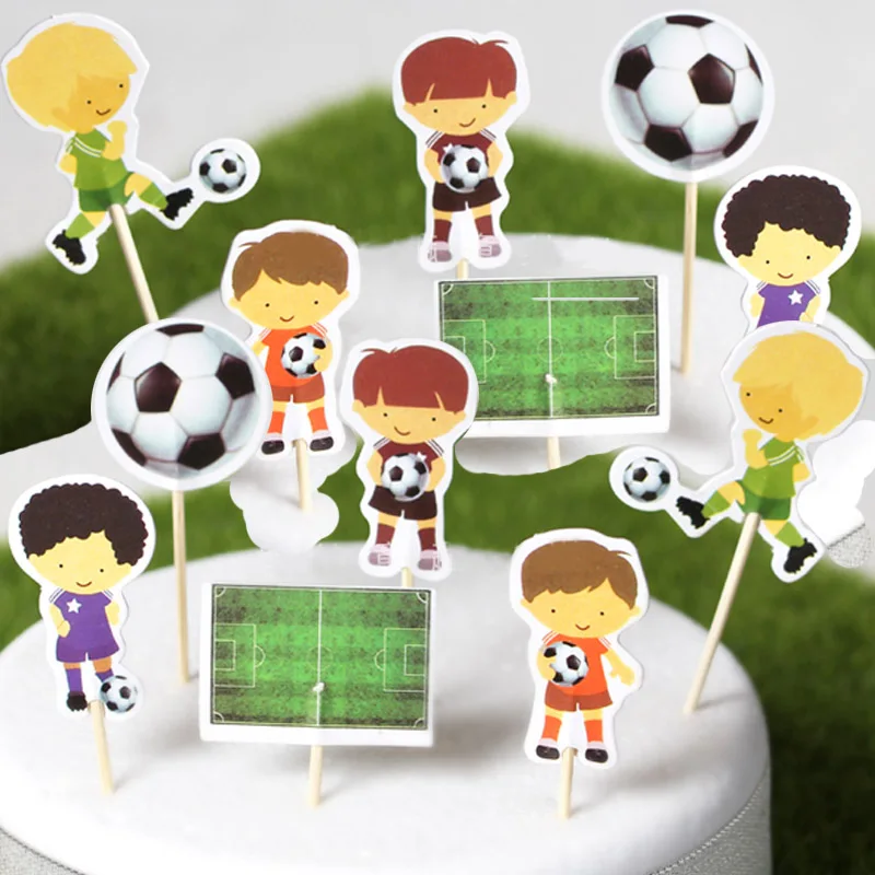72 шт. баскетбольная футбольная бейсбольная игрушка спортивный мальчик кекс Toppers