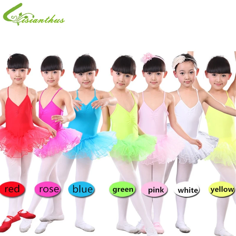 Princess Girls Swan Ballet Tutu Skate Dance dress Strap Dancing show Clothes girls gauze Party girls' gift Free ship | Детская