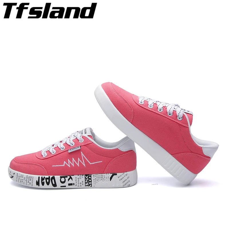 Женская Вулканизированная обувь новинка 2019 парусиновая с граффити кроссовки на