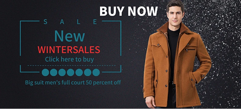 M-4XL Winter Trench Coat Men Hot Sale Woollen Coat Thick Men's Clothing Size 4XL Wool Jackets