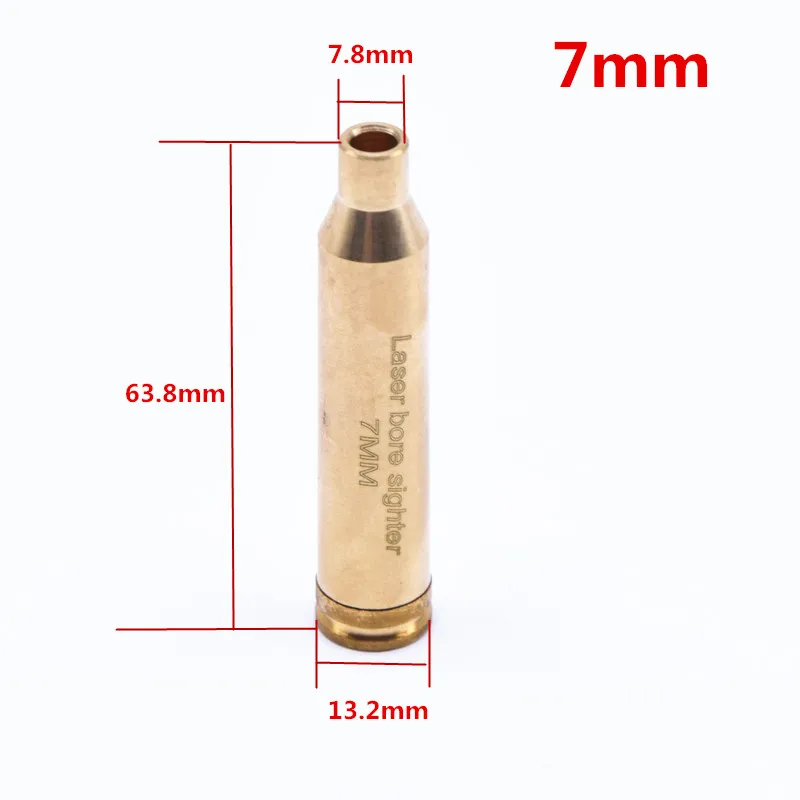 Новинка красный точечный Лазер латунь медь boresight CAL 7 мм 38 303 30 12GA 8X57JRS 223 картридж