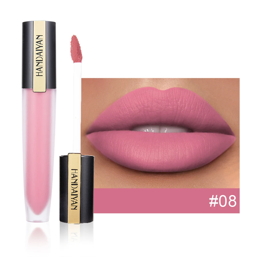 

Handaiyan velvet matte lip gloss hard pencil apperance 7g big volume waterproof long lasting sexy red nude lip tint HF115