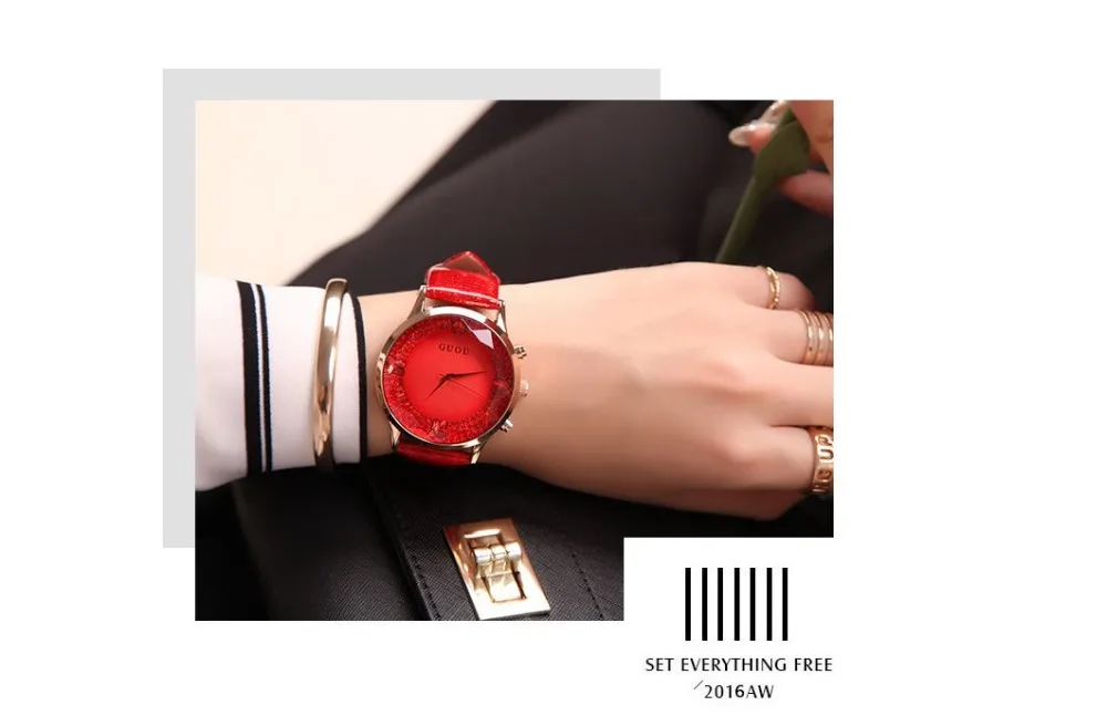 GUOU, женские часы, модные, Relogio Feminino, браслет, женские часы, для женщин, часы, Роскошные, с бриллиантами, часы, reloj mujer saat
