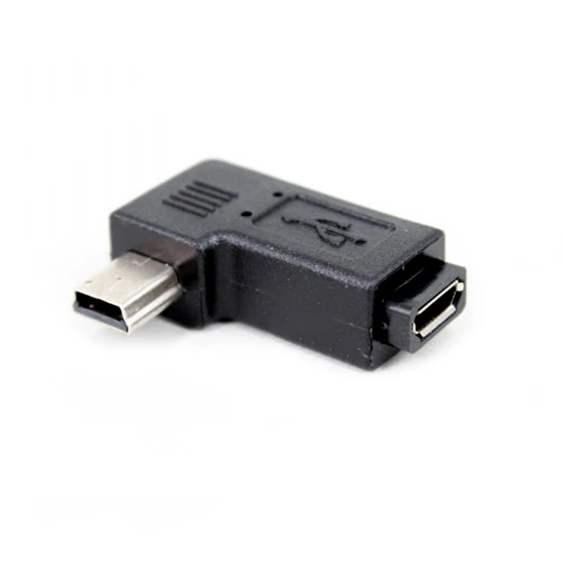 90 градусов правый левый угол Mini USB тип A папа к микро мама адаптер|Соединители| |