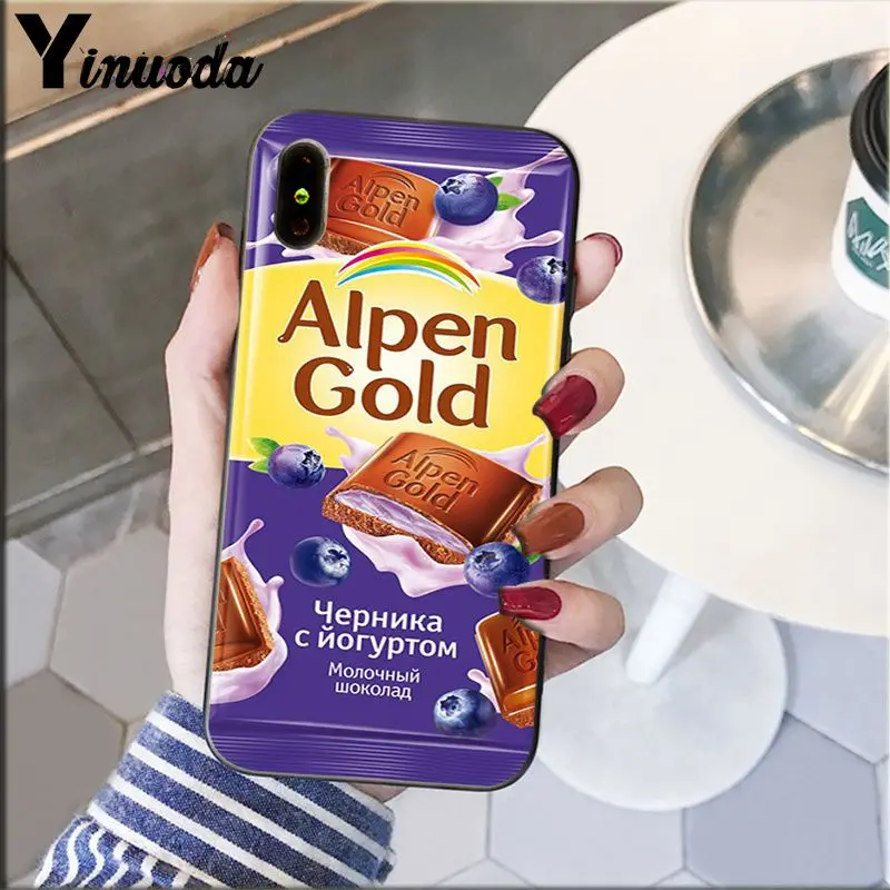Мягкий Силиконовый ТПУ чехол для телефона Yinuoda alenka bar wonka chocolate iPhone 8 7 6 6S Plus 5 5S SE XR X XS