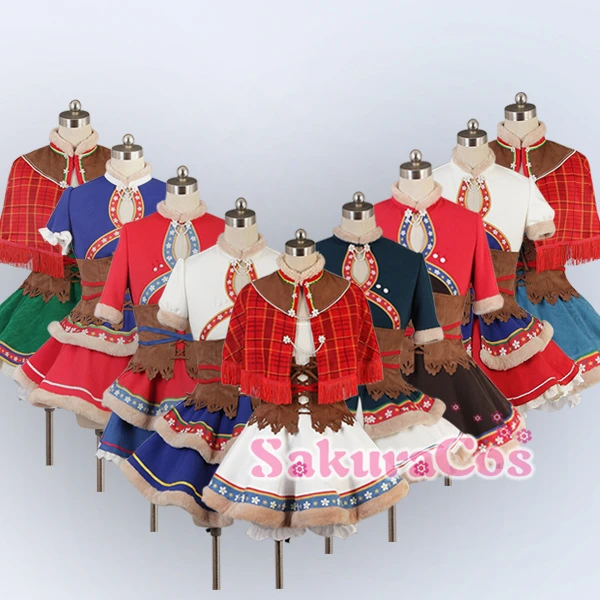LoveLive! Action Figure Jokul Awaken Winter December Christmas Dress Cosplay Costume Halloween Suit For Women Outfit New 2020 |